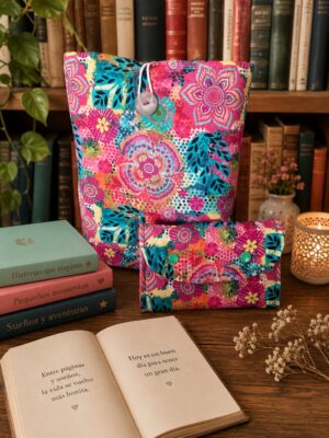 Funda de libro + Monedero de acordeón